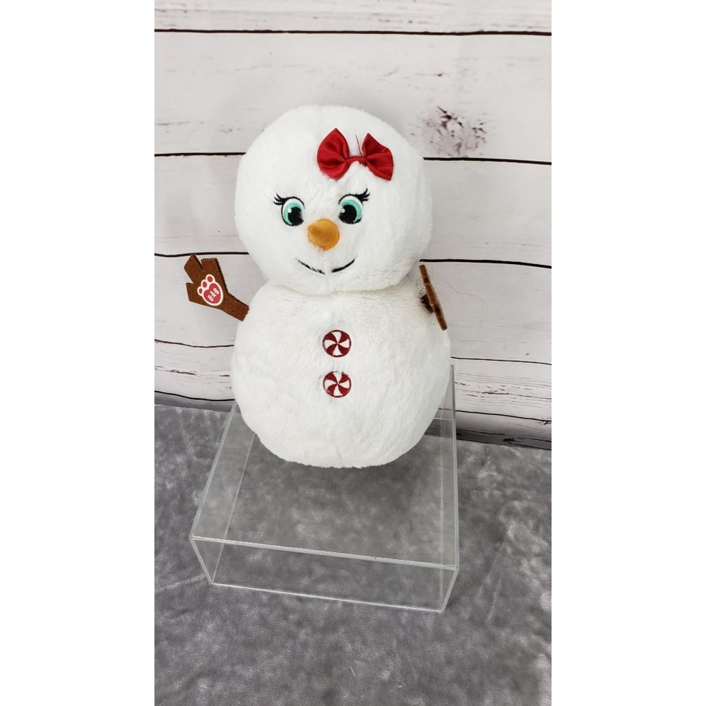 Build A Bear Exclusive Christmas 2019 Girl Snowman 12" White Red Holiday Winter
